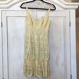 Beautiful scalloped yellow/gold dress